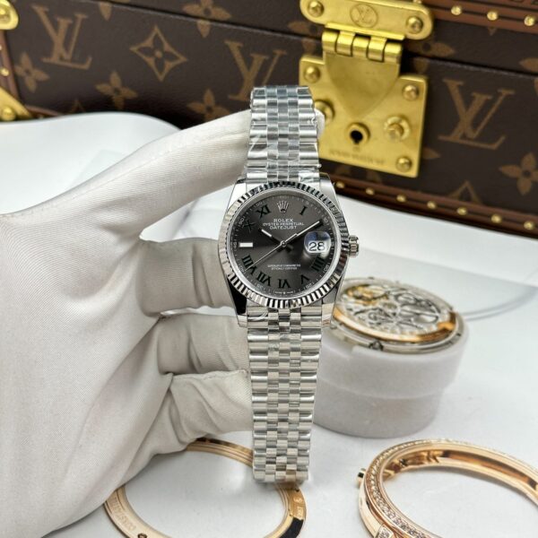 RL DJ 36mm – Edelstahl Wimbledon
