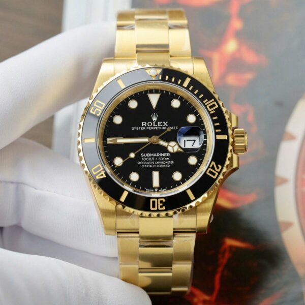 RL SUB Date 41 mm – Gold Schwarz
