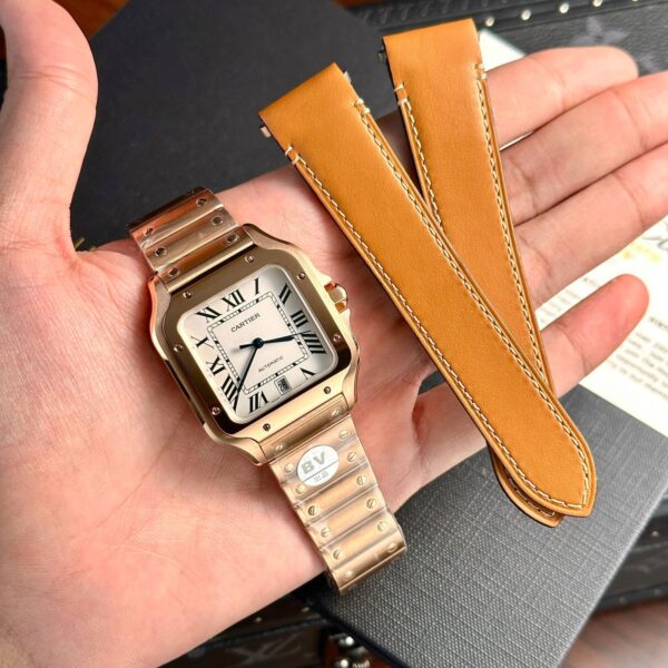 CT Santos 40mm – Roségold Weiß