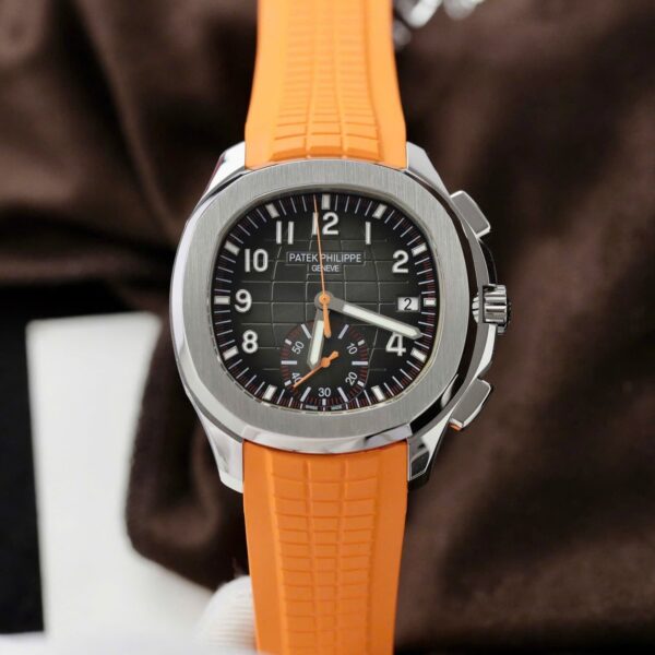 PP AQ 42mm – Edelstahl Orange Kautschukarmband