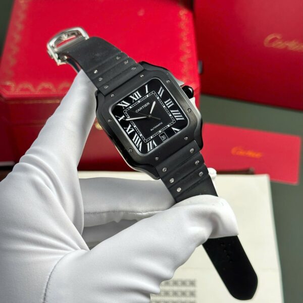 CT Santos 40mm – Schwarz Kautschuckband