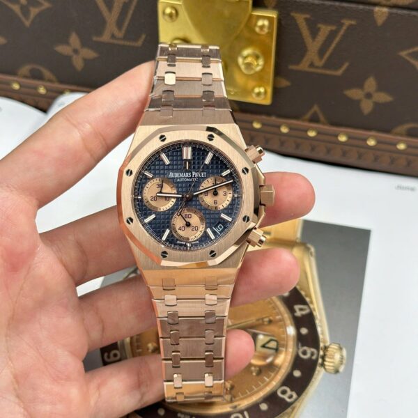 ADP – RY OAK 41 mm – Roségold Blau