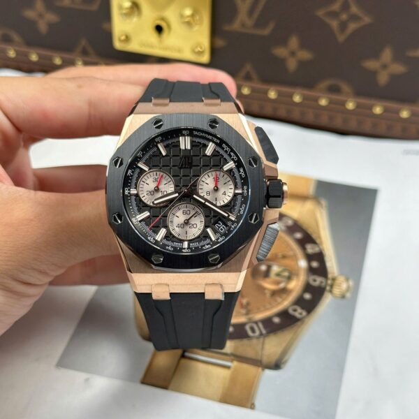 ADP – RY OAK 43 mm – Roségold Kautschukarmband