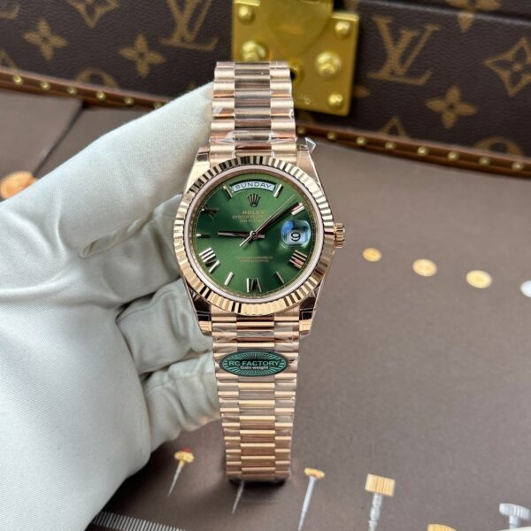 RL D-D 40mm – Roségold Olive Grün
